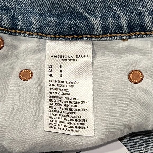 American Eagle Strigid Relaxed Denim Shorts, NWT, Light Wash, 8 - Picture 5 of 8